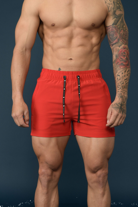 101 pantalones cortos de culturismo hombres YoungLA rojo 4Z0B686 ropa