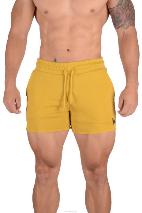 102 pantalones cortos de rizo francés de culturismo hombres YoungLA amarillo 4Z0B652 ropa