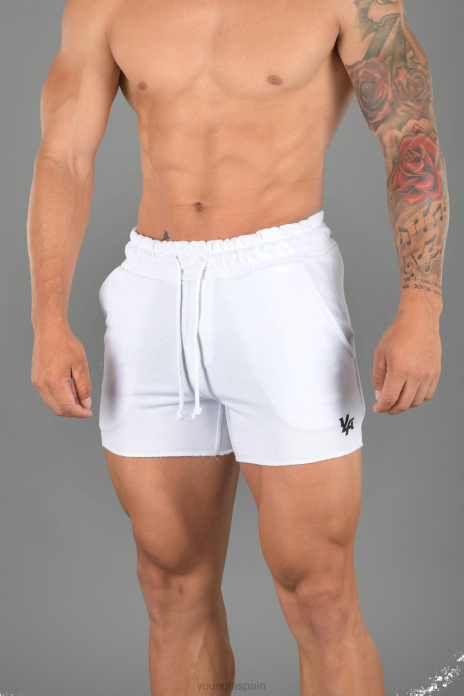 102 pantalones cortos de rizo francés de culturismo hombres YoungLA blanco 4Z0B660 ropa