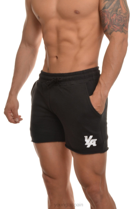 102 pantalones cortos de rizo francés de culturismo hombres YoungLA negro 4Z0B643 ropa