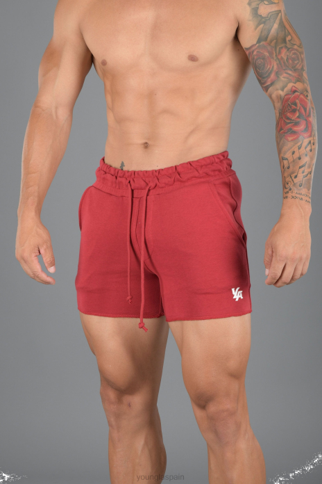 102 pantalones cortos de rizo francés de culturismo hombres YoungLA rojo 4Z0B659 ropa