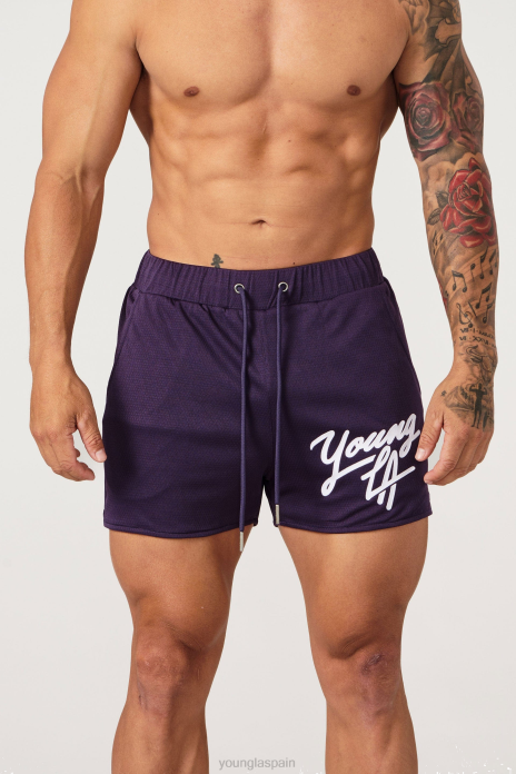 104 cortos heredados hombres YoungLA Morado oscuro 4Z0B516 ropa