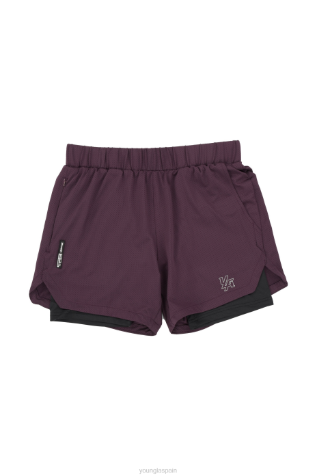 105 pantalones cortos de compresión 2.0 hombres YoungLA ciruela/negro 4Z0B572 ropa