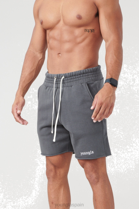 110 pantalones cortos de felpa san diego hombres YoungLA lavado gris nardo 4Z0B540 ropa
