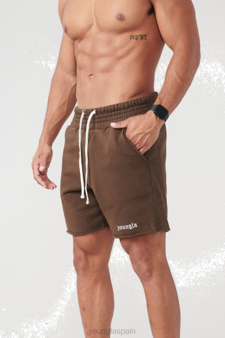 110 pantalones cortos de felpa san diego hombres YoungLA lavado marrón 4Z0B538 ropa