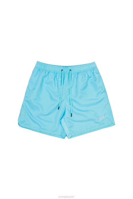 123 pantalones cortos fluidos pastel hombres YoungLA azul pastel 4Z0B477 ropa