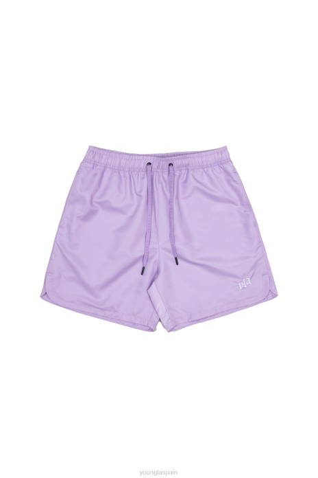 123 pantalones cortos fluidos pastel hombres YoungLA morado pastel 4Z0B480 ropa