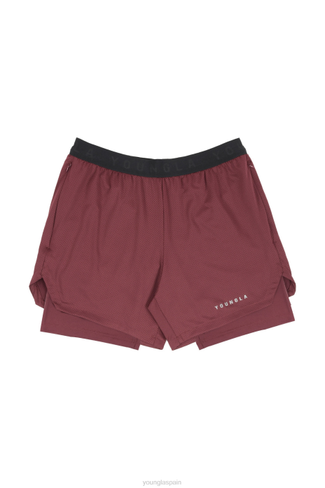 129 pantalones cortos de compresión trilogía hombres YoungLA marrón 4Z0B534 ropa