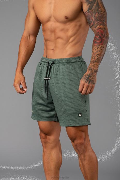 130 pantalones cortos de baloncesto esenciales hombres YoungLA bosque verde 4Z0B682 ropa