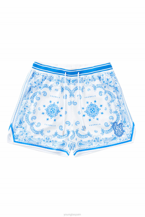 132 pantalones cortos de bandana infames hombres YoungLA azul 4Z0B484 ropa