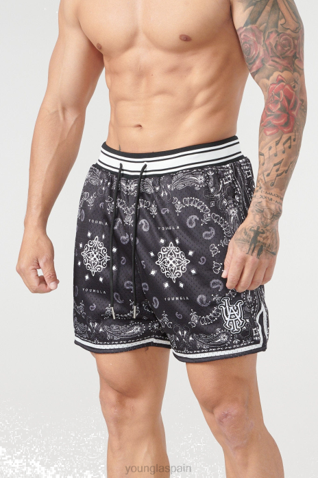 132 pantalones cortos de bandana infames hombres YoungLA negro 4Z0B483 ropa