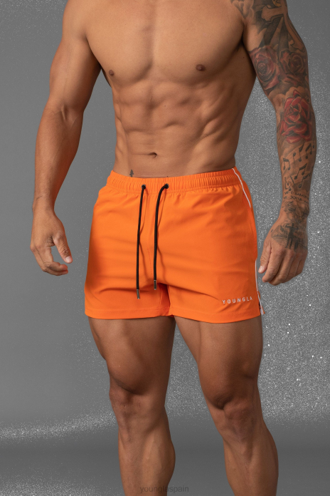 143 shorts de baño cortos cortos hombres YoungLA naranja 4Z0B664 ropa