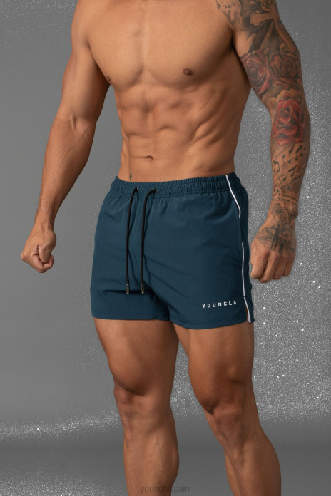 143 shorts de baño cortos cortos hombres YoungLA verde azulado 4Z0B668 ropa