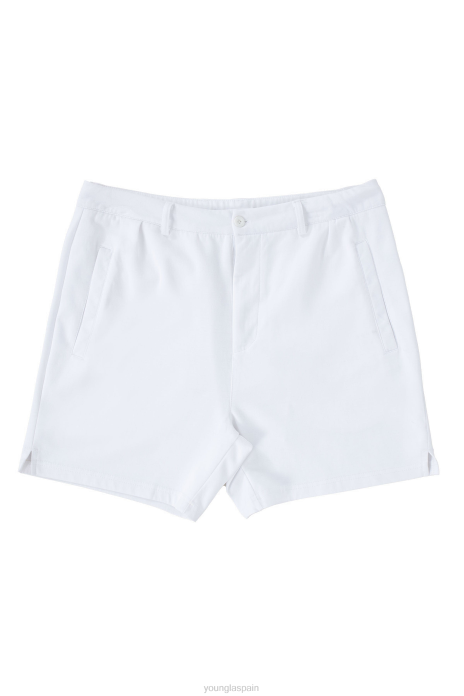 145 pantalones cortos chinos informales hombres YoungLA blanco 4Z0B504 ropa
