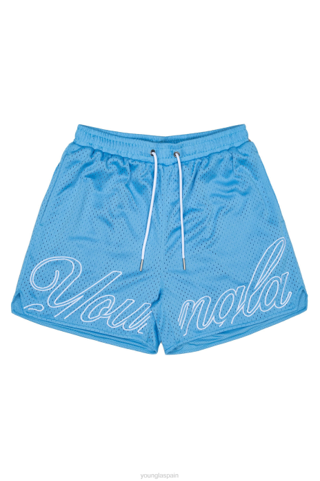 155 pantalones cortos de campeonato hombres YoungLA carolina azul 4Z0B470 ropa