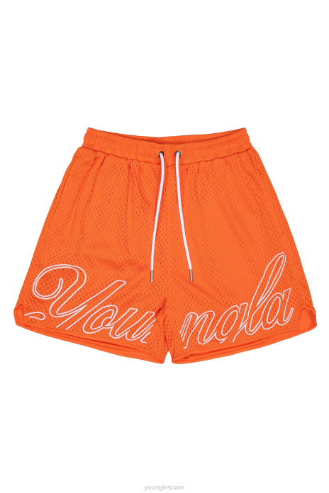 155 pantalones cortos de campeonato hombres YoungLA naranja 4Z0B473 ropa