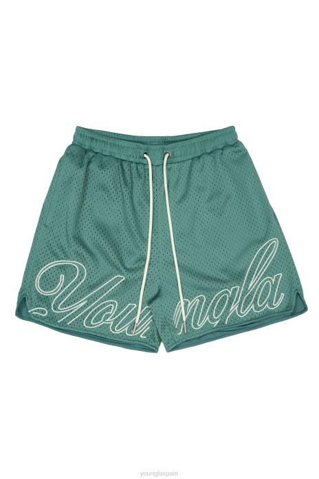 155 pantalones cortos de campeonato hombres YoungLA verde 4Z0B471 ropa