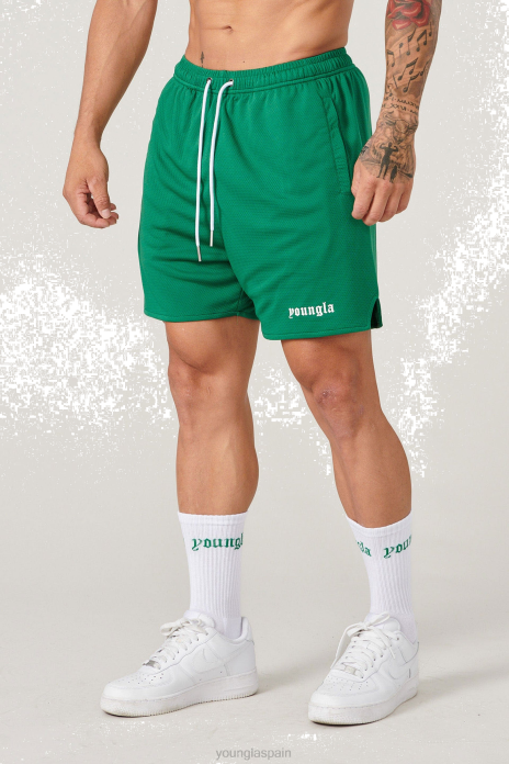Conjunto de calcetines y pantalones cortos 134 game-time hombres YoungLA follaje verde 4Z0B494 ropa