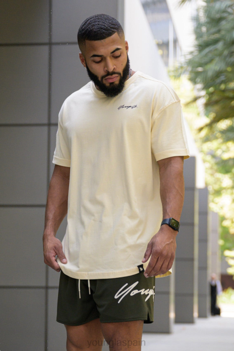 408 camisetas de autobiografía hombres YoungLA crema 4Z0B211 ropa