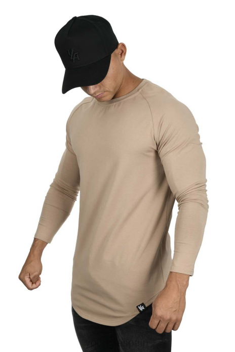 410 camisas raglán de manga larga perfectas hombres YoungLA beige 4Z0B448 ropa