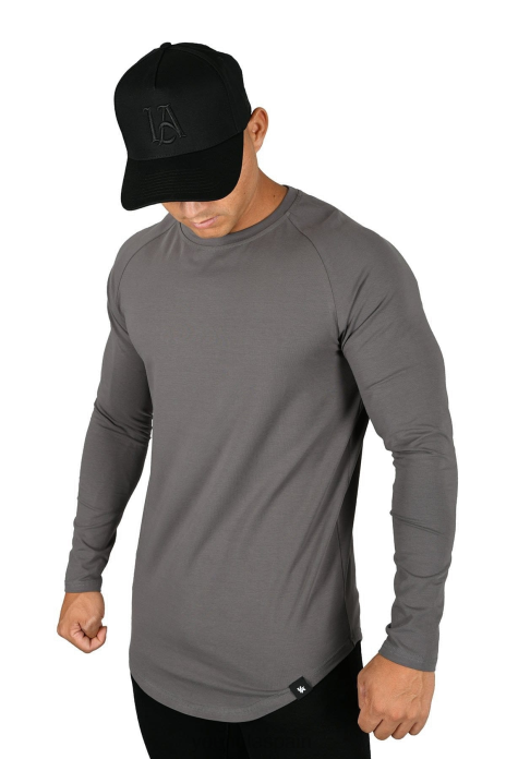 410 camisas raglán de manga larga perfectas hombres YoungLA carbón 4Z0B445 ropa