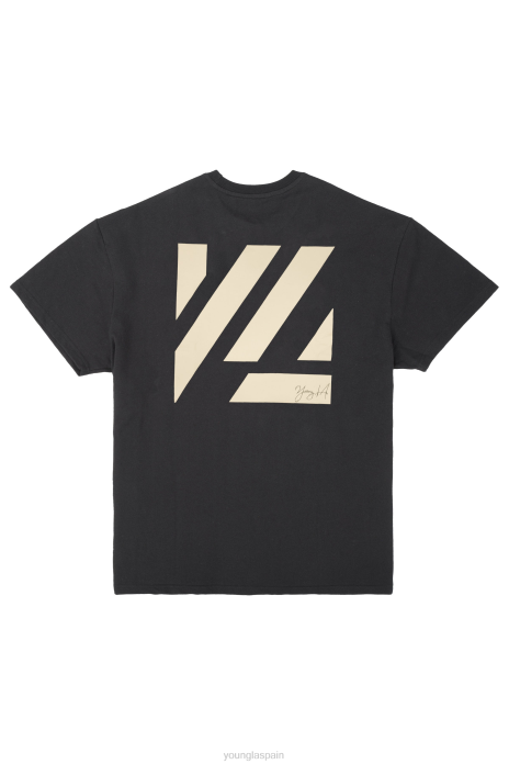 413 camisas bloque de gran tamaño hombres YoungLA negro 4Z0B258 ropa