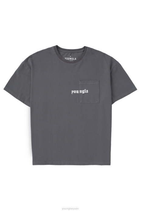 416 camisetas con bolsillo eterno hombres YoungLA lavado de carbón 4Z0B184 ropa