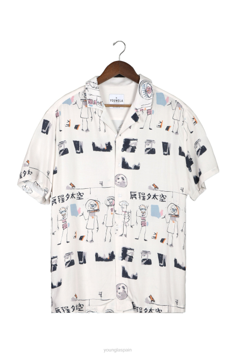 445 camisas cabo vibez estampadas hombres YoungLA niños en el espacio 4Z0B315 ropa