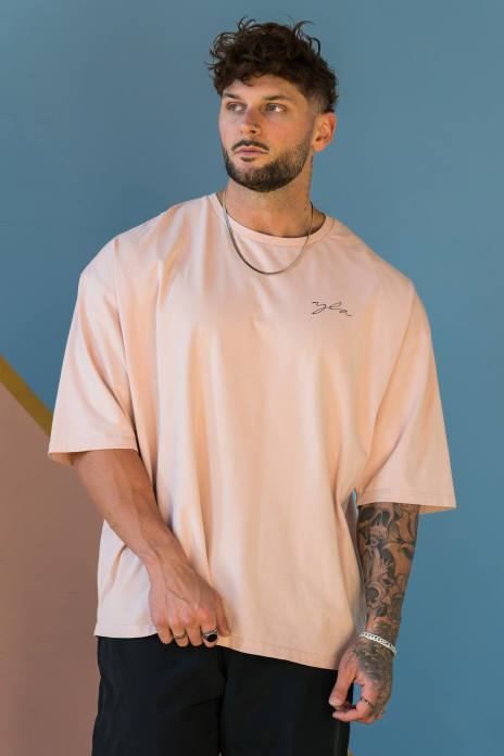 464 camisetas de gran tamaño Skyline hombres YoungLA lavado blanco 4Z0B281 ropa