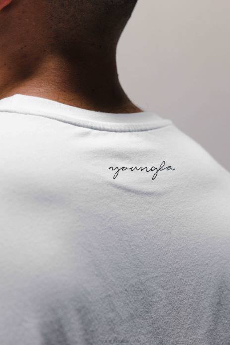 464 camisetas de gran tamaño Skyline hombres YoungLA lavado de lavanda 4Z0B276 ropa