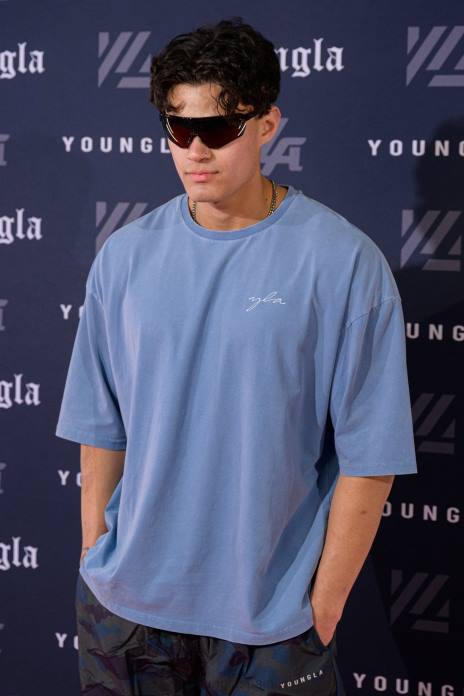 464 camisetas de gran tamaño Skyline hombres YoungLA lavado perfecto ciruela 4Z0B277 ropa