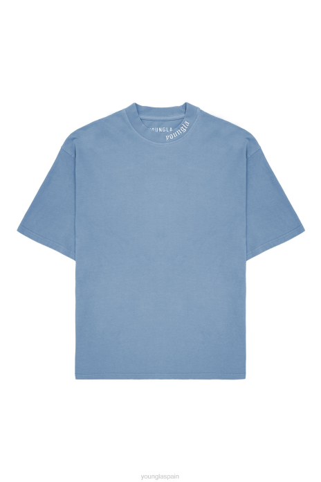 467 camisetas romanas hombres YoungLA azul 4Z0B151 ropa