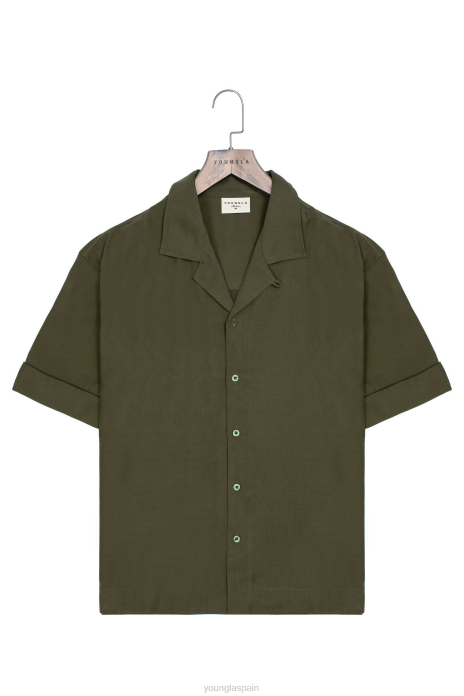 468 camisas de clase hombres YoungLA aceituna 4Z0B158 ropa