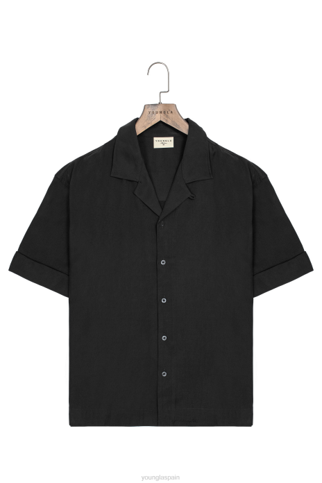468 camisas de clase hombres YoungLA negro 4Z0B155 ropa