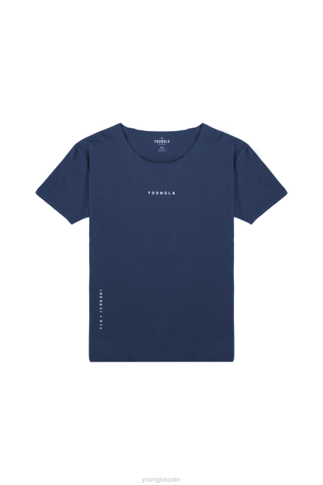 Camiseta 447 con cuello ancho y corte sin rematar hombres YoungLA Armada 4Z0B234 ropa