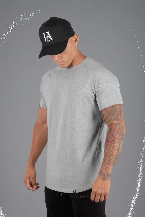 Camiseta híbrida definitiva 442 hombres YoungLA cuero gris 4Z0B466 ropa