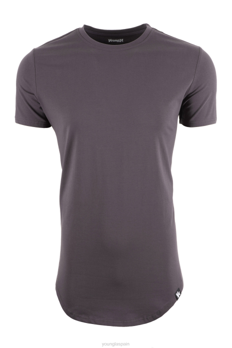 Camiseta perfecta 402 - fondo festoneado hombres YoungLA gris oscuro 4Z0B326 ropa
