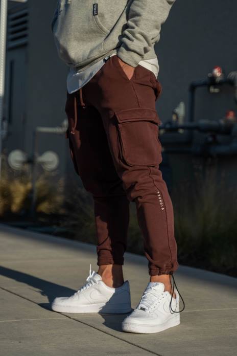 206 joggers de combate rambo hombres YoungLA lavado marrón 4Z0B914 ropa