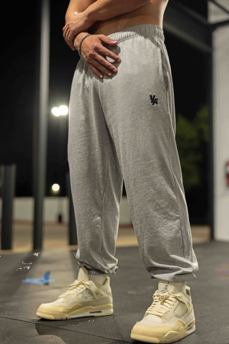 Joggers con tapa de bomba 231 hombres YoungLA cuero gris 4Z0B884 ropa