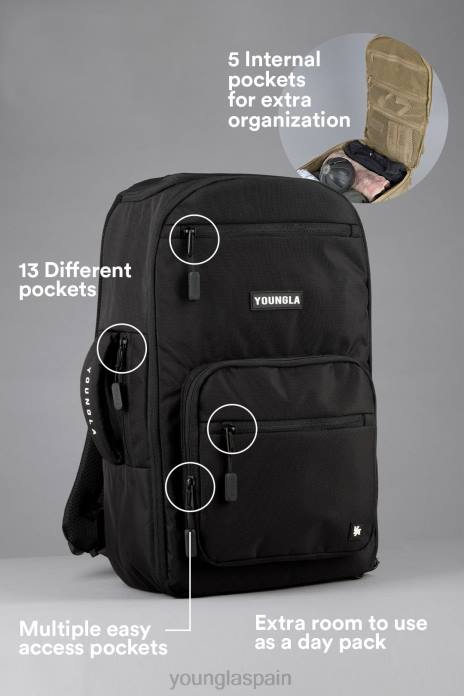 730 mochilas de expedición hombres YoungLA negro 4Z0B964 accesorio