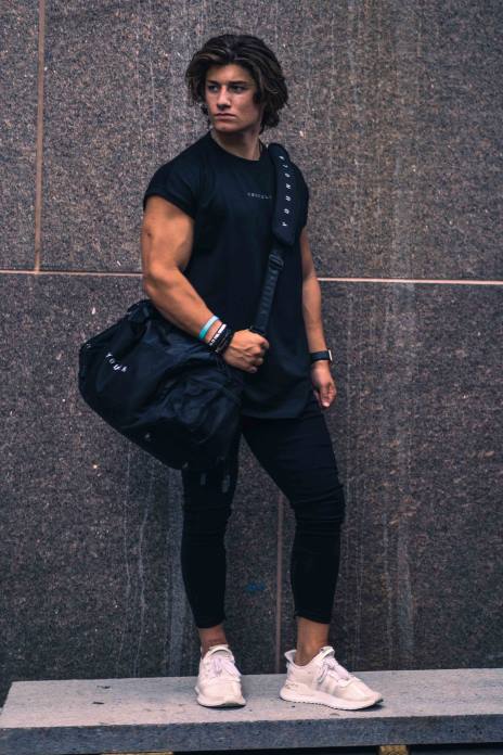 740 bolsas de lona de élite hombres YoungLA negro 4Z0B967 accesorio