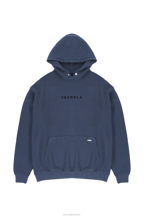 535 monarca sudaderas con capucha hombres YoungLA lavado azul marino 4Z0B841 ropa
