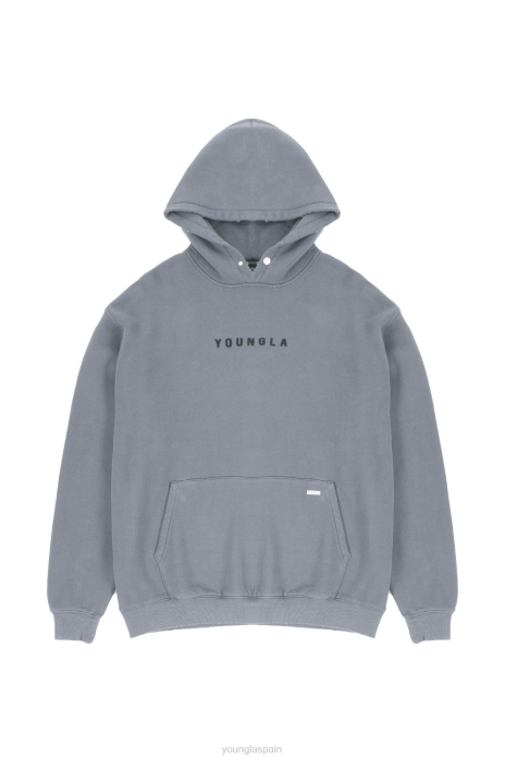 535 monarca sudaderas con capucha hombres YoungLA lavado gris 4Z0B842 ropa