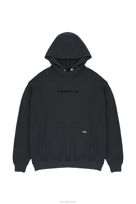 535 monarca sudaderas con capucha hombres YoungLA lavado negro 4Z0B838 ropa