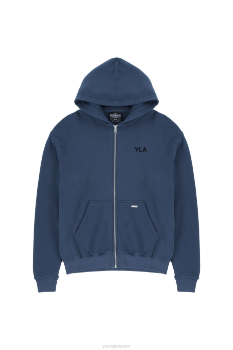 sudadera con capucha 515 monarca hombres YoungLA lavado azul marino 4Z0B792 ropa