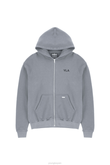 sudadera con capucha 515 monarca hombres YoungLA lavado gris 4Z0B793 ropa