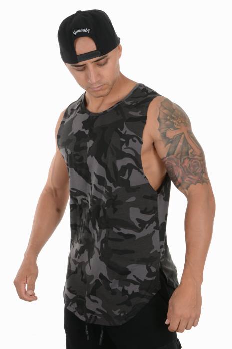308 tanques musculares hombres YoungLA camuflaje negro 4Z0B80 ropa