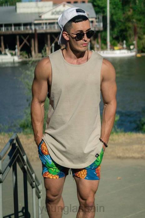 308 tanques musculares hombres YoungLA champiñón 4Z0B85 ropa