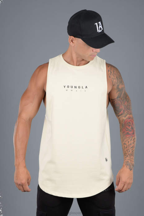 326 tanques elementales hombres YoungLA crema 4Z0B60 ropa