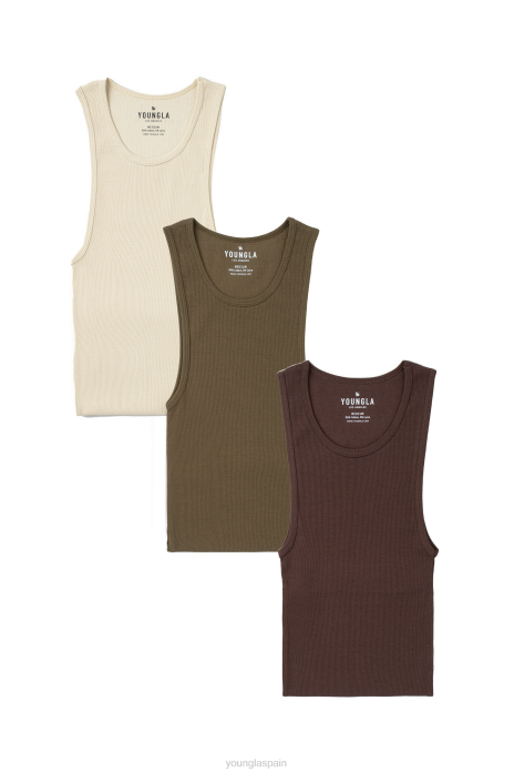 340 amantes de la esposa - paquete de 3 hombres YoungLA paquete terroso 4Z0B2 ropa